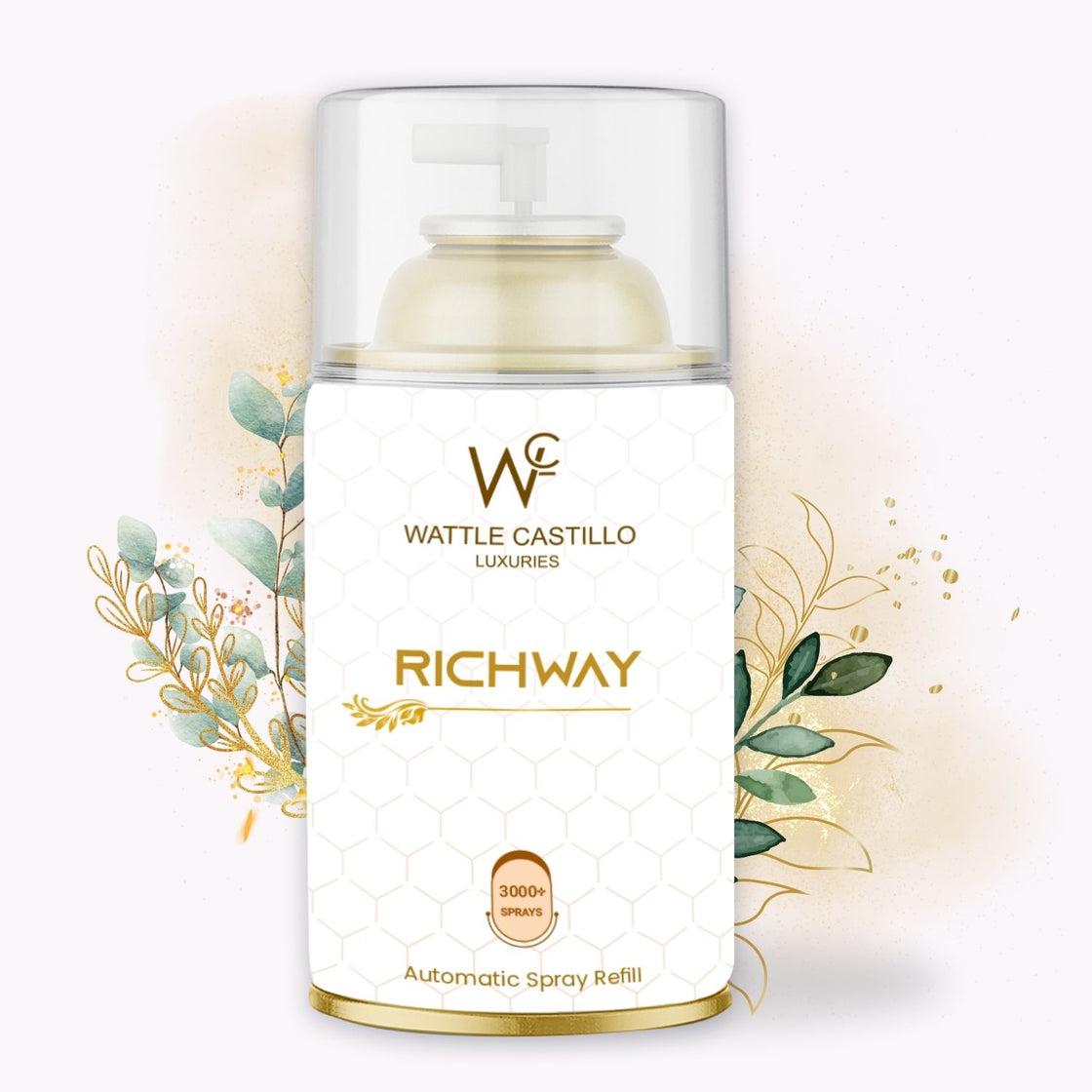 Wattle Richway Automatic Room Fresheners Refill (265ml) & 3000+ Sprays Guaranteed Lasts up to 80 days