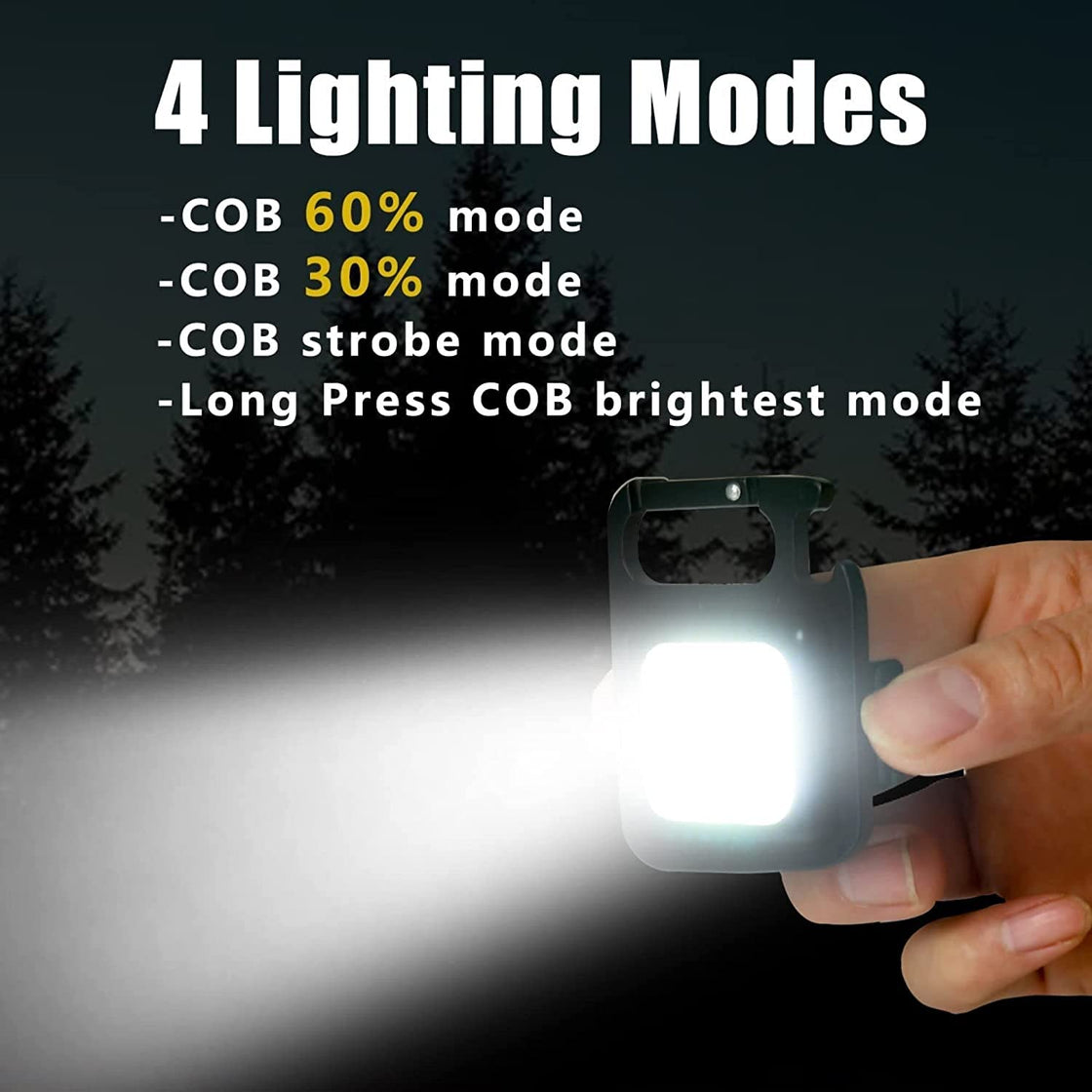 Keychain light Rechargeable C type Worklight LED Spot Light