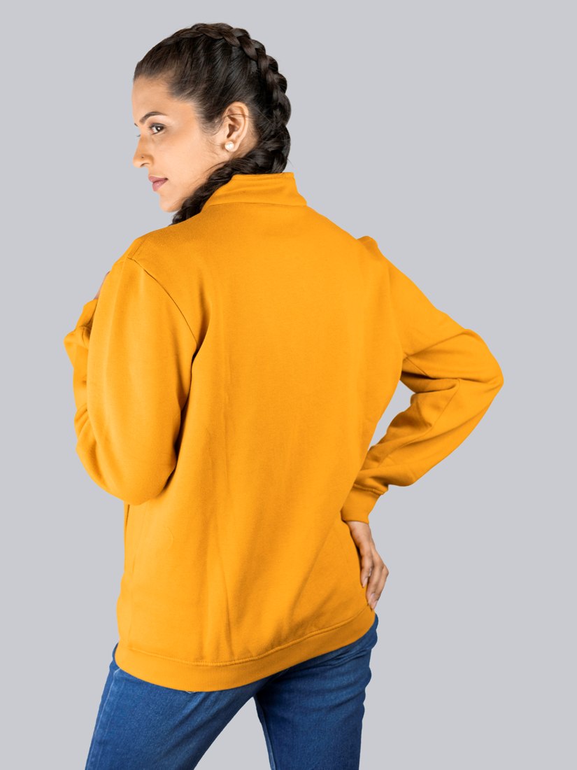 Women Solid Mustard Cotton Jacket
