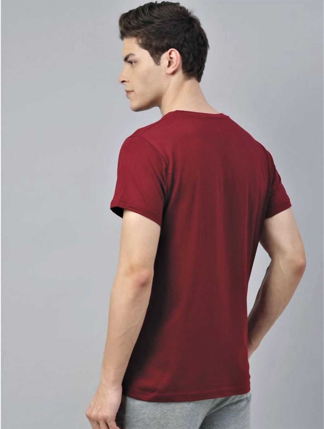 Men's Casual Wear Maroon T-Shirt