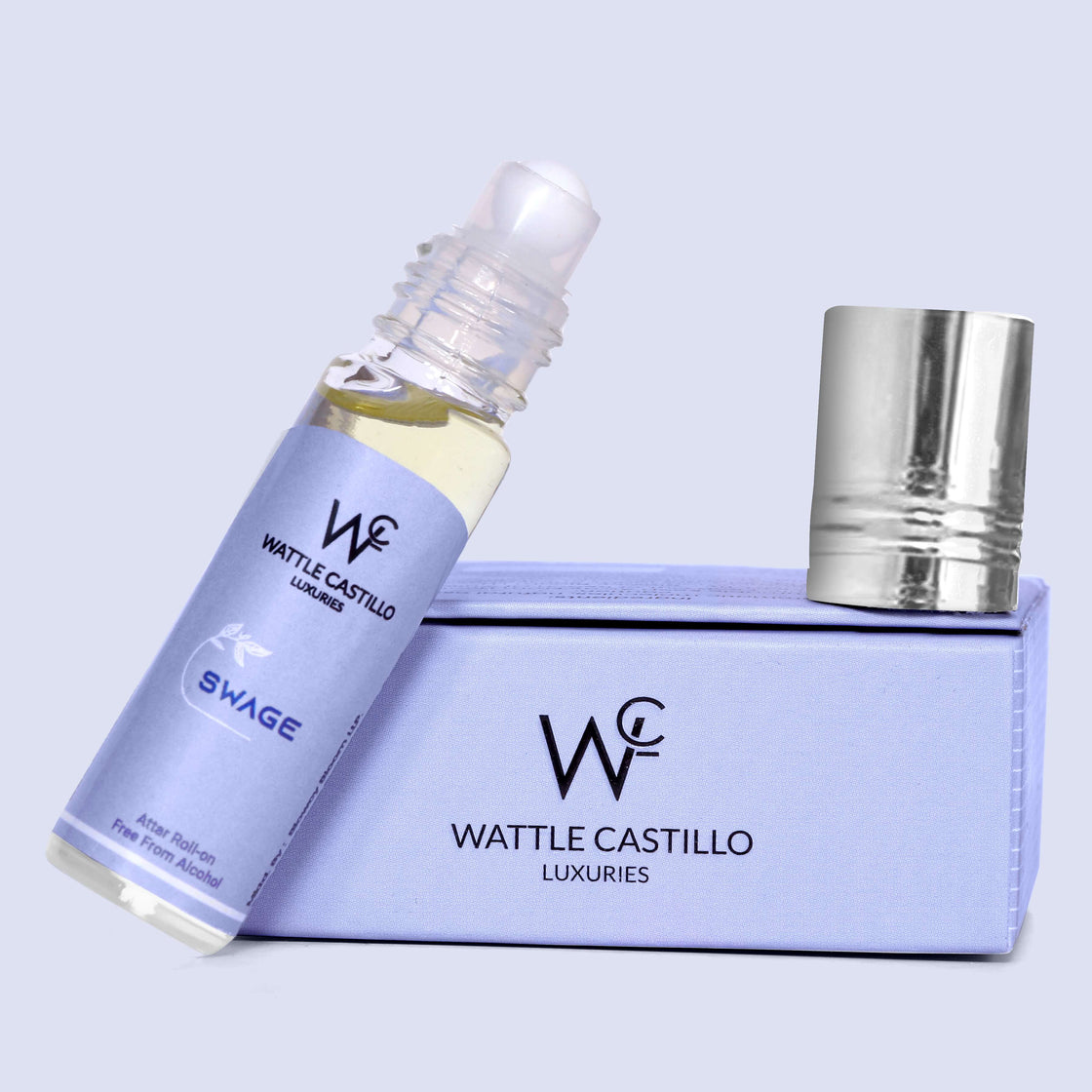 Wattle Castillo Holdme And Swage Premium Luxury 100% Non Alcoholic Long Lasting Roll On Attar Combo Perfume For Unisex - Wattle Castillo