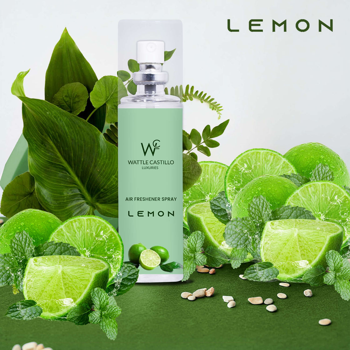 Wattle Castillo Lemon Room Freshener Spray | Premium Air Freshener for Home & Office - Passion & Alive - Wattle Castillo