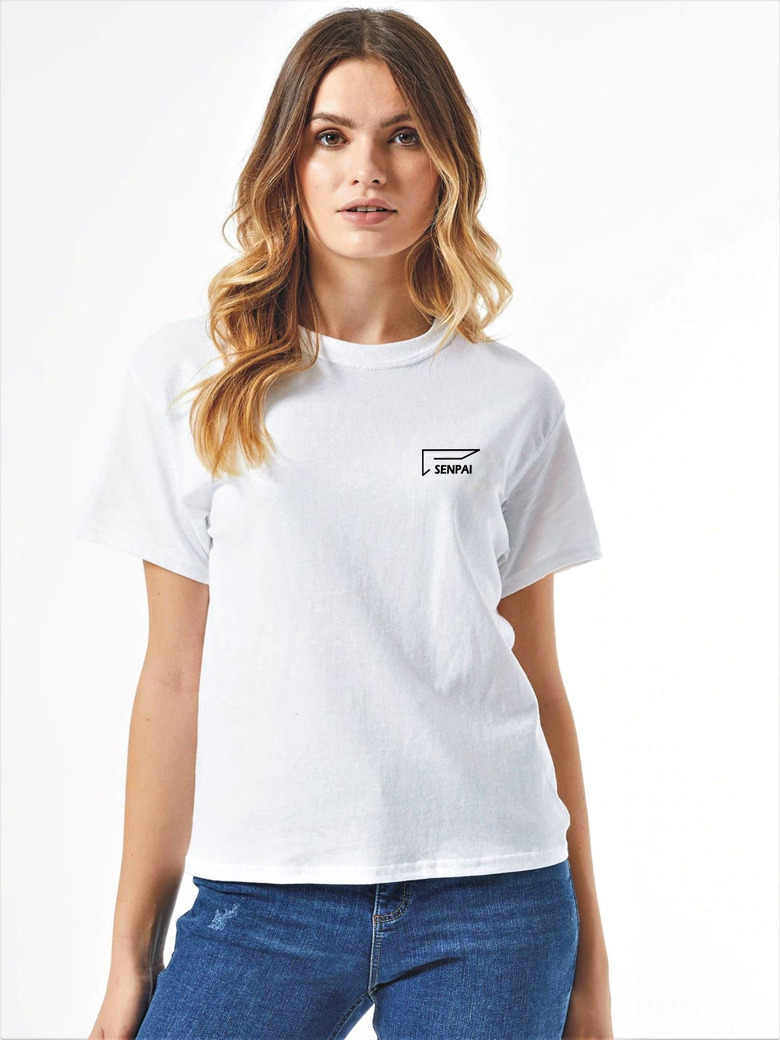 Women White Cotton Round Neck T-Shirt