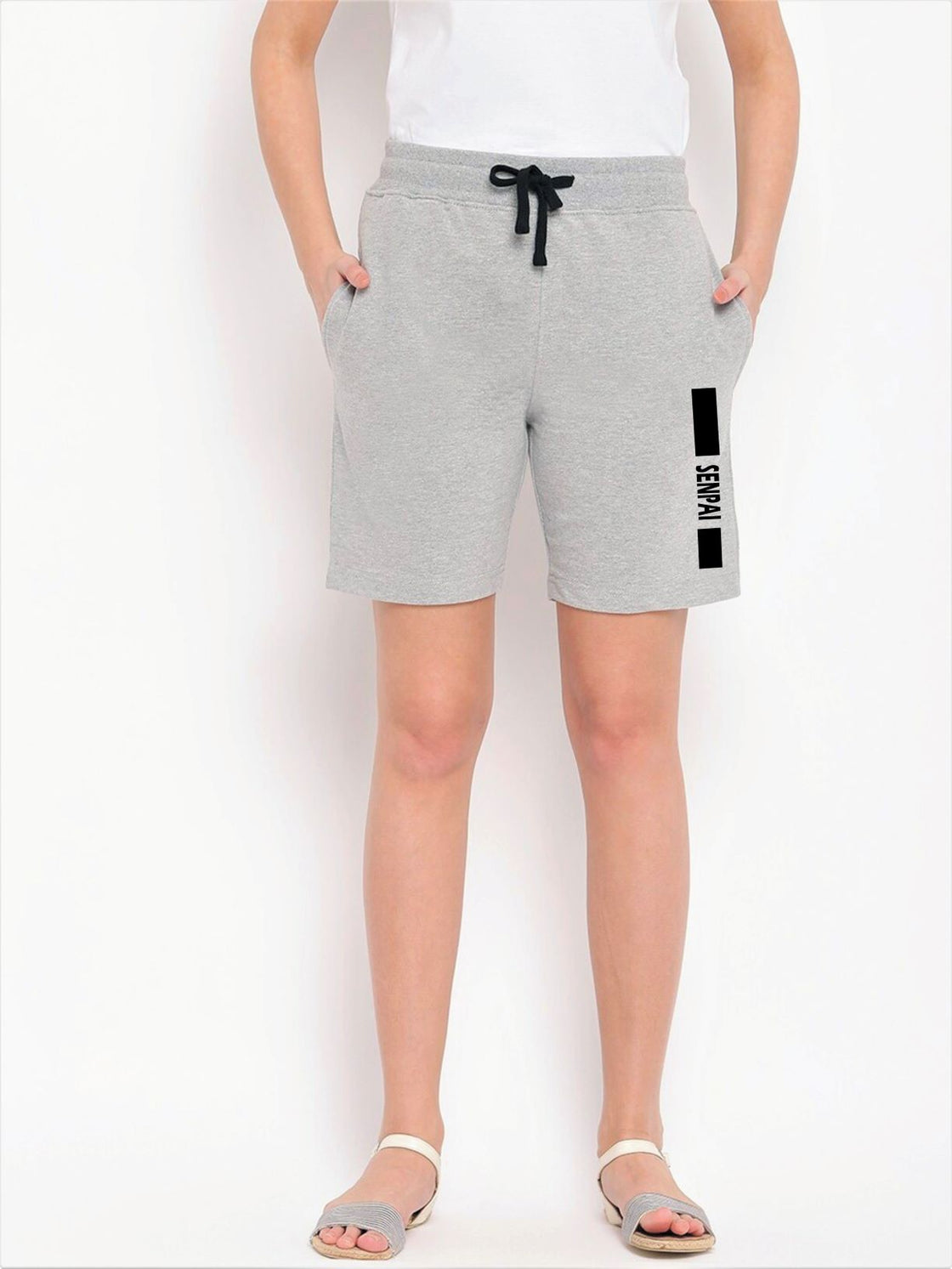 Women Grey PC Shorts